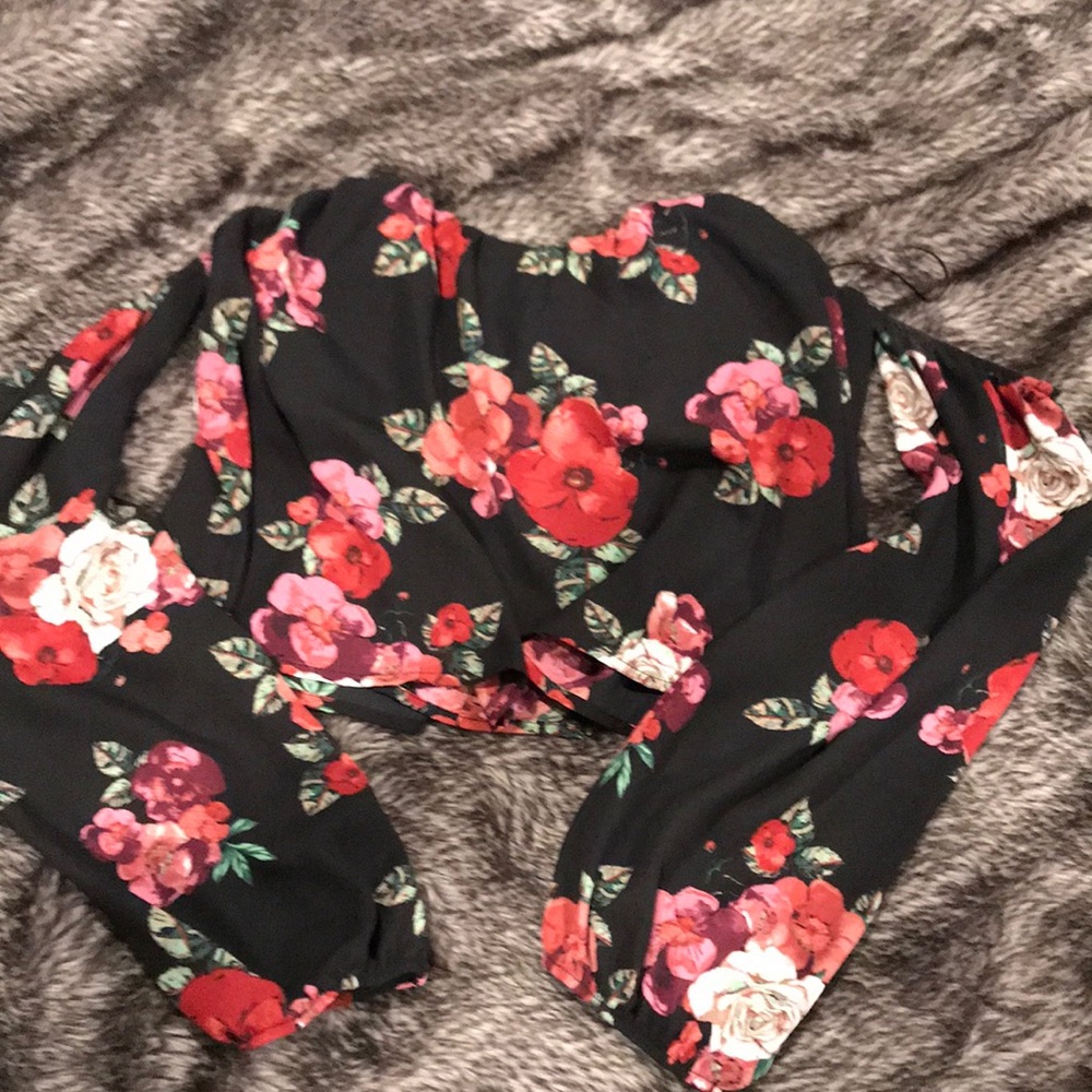 Floral Cold-Shoulder Top